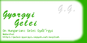 gyorgyi gelei business card